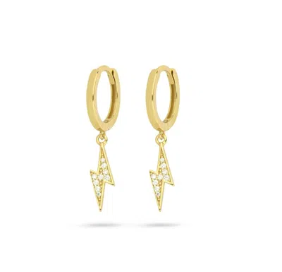 Gold Trip Women's Lightning Bolt Drop Earrings In Gold