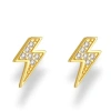 Gold Trip Women's Lightning Bolt Stud Earrings In Gold In Gold