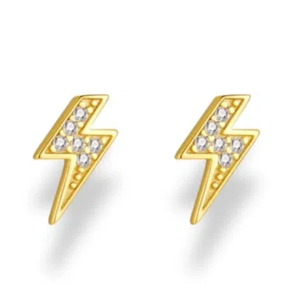 Gold Trip Women's Lightning Bolt Stud Earrings In Gold