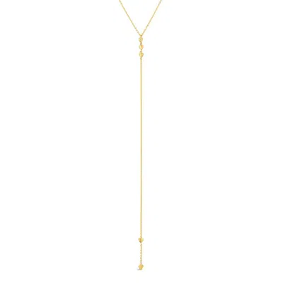 Gold Trip Women's Little Hearts Lariat Necklace In Gold