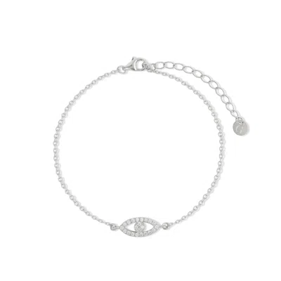 Gold Trip Women's Lucky Evil Eye Bracelet In Silver In Metallic