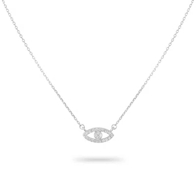 Gold Trip Women's Lucky Evil Eye Necklace In Silver In White