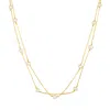Gold Trip Women's Neutrals / Gold Layered Pearl Satellite Necklace In Gold