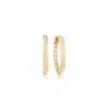 Gold Trip Women's Neutrals / Gold Small Nude Enamel Hoop Earrings In Gold