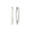 Gold Trip Women's Neutrals / Silver Large Nude Enamel Hoop Earrings In Silver In Metallic