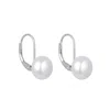 Gold Trip Women's Neutrals / Silver Pearl Drop Earrings In Silver In White