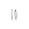 Gold Trip Women's Neutrals / Silver Small Nude Enamel Hoop Earrings In Silver