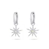 Gold Trip Women's North Star Huggie Hoops In Silver In Metallic