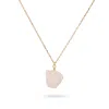 Gold Trip Women's Orange / Silver Rose Quartz Pebble Pendant In Silver