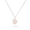 Gold Trip Women's Orange / Silver Rose Quartz Pebble Pendant In Silver In Pink