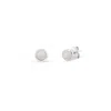 Gold Trip Women's Orange / Silver Rose Quartz Stud Earrings In Silver In Silver