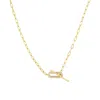 Gold Trip Women's Paperclip Toggle Necklace In Gold