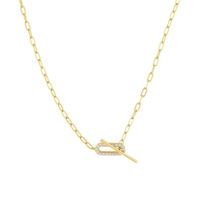Gold Trip Women's Paperclip Toggle Necklace In Gold