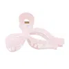 Gold Trip Women's Pink Pearlescent Blush Bow Claw Clip In Pink
