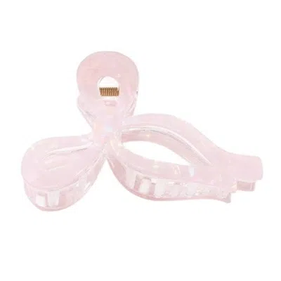 GOLD TRIP WOMEN'S PINK PEARLESCENT LAVENDER BOW CLAW CLIP