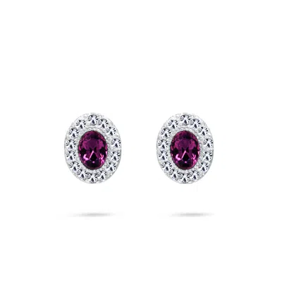 Gold Trip Women's Pink / Purple / Silver Vintage Amethyst Silver Clip-on Earrings