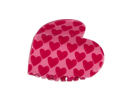 Gold Trip Women's Pink / Red Loveheart Pink Claw Clip