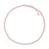 Gold Trip Women's Pink / Rose Gold Rose Quartz Beaded Necklace In Rose Gold In Gold