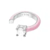 Gold Trip Women's Pink / Silver Pink Enamel Ear Cuff In Silver In Pink