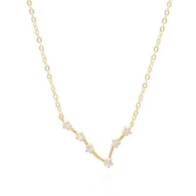 Gold Trip Women's Pisces Zodiac Constellation Necklace In Gold