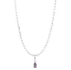 Gold Trip Women's Purple / Silver February Birthstone Necklace In Silver In Silver