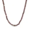 Gold Trip Women's Purple / Silver / White Autumn Rose Glass Beaded Necklace In Silver