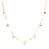 Gold Trip Women's Rainbow Multi Gemstone Necklace In Gold In Gold