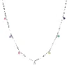 Gold Trip Women's Rainbow Multi Gemstone Necklace In Silver In Metallic