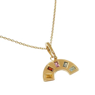 Gold Trip Women's Rainbow Pendant In Gold