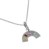 Gold Trip Women's Rainbow Pendant In Silver In Silver