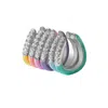 Gold Trip Women's Rainbow Wave Enamel Ear Cuff Set In Silver In Multi
