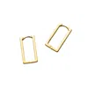 Gold Trip Women's Rectangle Hoop Earrings In Gold In Gold