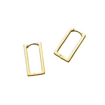 Gold Trip Women's Rectangle Hoop Earrings In Gold