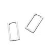 Gold Trip Women's Rectangle Hoop Earrings In Silver In White