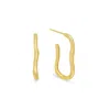 Gold Trip Women's Ripple Hoop Earrings In Gold In Gold