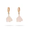 Gold Trip Women's Rose Quartz Pebble Huggie Hoops In Rose Gold In Gold
