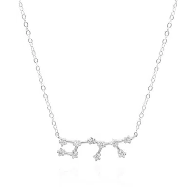 Gold Trip Women's Sagittarius Zodiac Constellation Necklace In Silver In Metallic