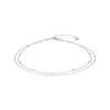 Gold Trip Women's Satellite Double Chain Anklet In Silver In Silver