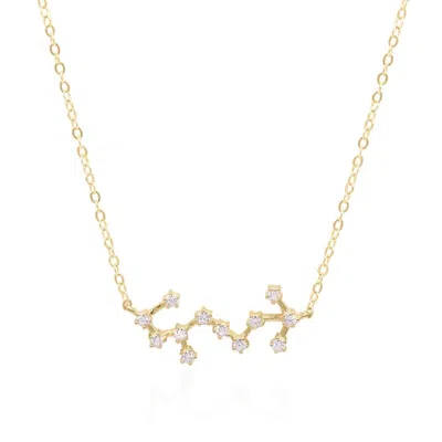 Gold Trip Women's Scorpio Zodiac Constellation Necklace In Gold