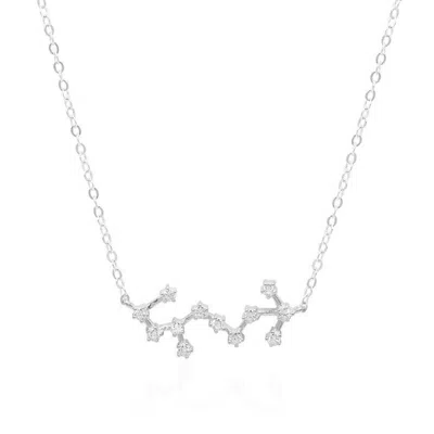 Gold Trip Women's Scorpio Zodiac Constellation Necklace In Silver In Metallic