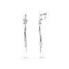 Gold Trip Women's Silver Knot Drop Clip On Earrings In Silver