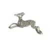Gold Trip Women's Silver Vintage Prancing Deer Brooch