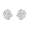 Gold Trip Women's Silver Vintage Seashell Clip On Earrings
