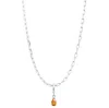 Gold Trip Women's Silver / Yellow November Birthstone Necklace In Silver In Metallic