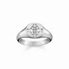 Gold Trip Women's Star Signet Ring In Silver In Silver