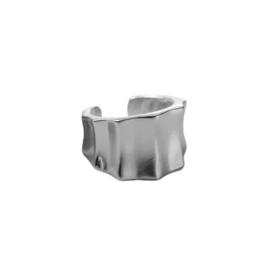 Gold Trip Women's Structured Ear Cuff In Silver