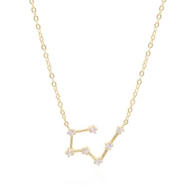 Gold Trip Women's Taurus Zodiac Constellation Necklace In Gold In Gray