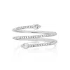 Gold Trip Women's Teardrop Twist Ring In Silver In Metallic