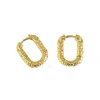 Gold Trip Women's Textured U Hoop Earrings In Gold