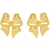 Gold Trip Women's Vintage Gold Bow Clip-on Earrings